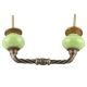 Pea Green Ceramic Cut Bridge Handles